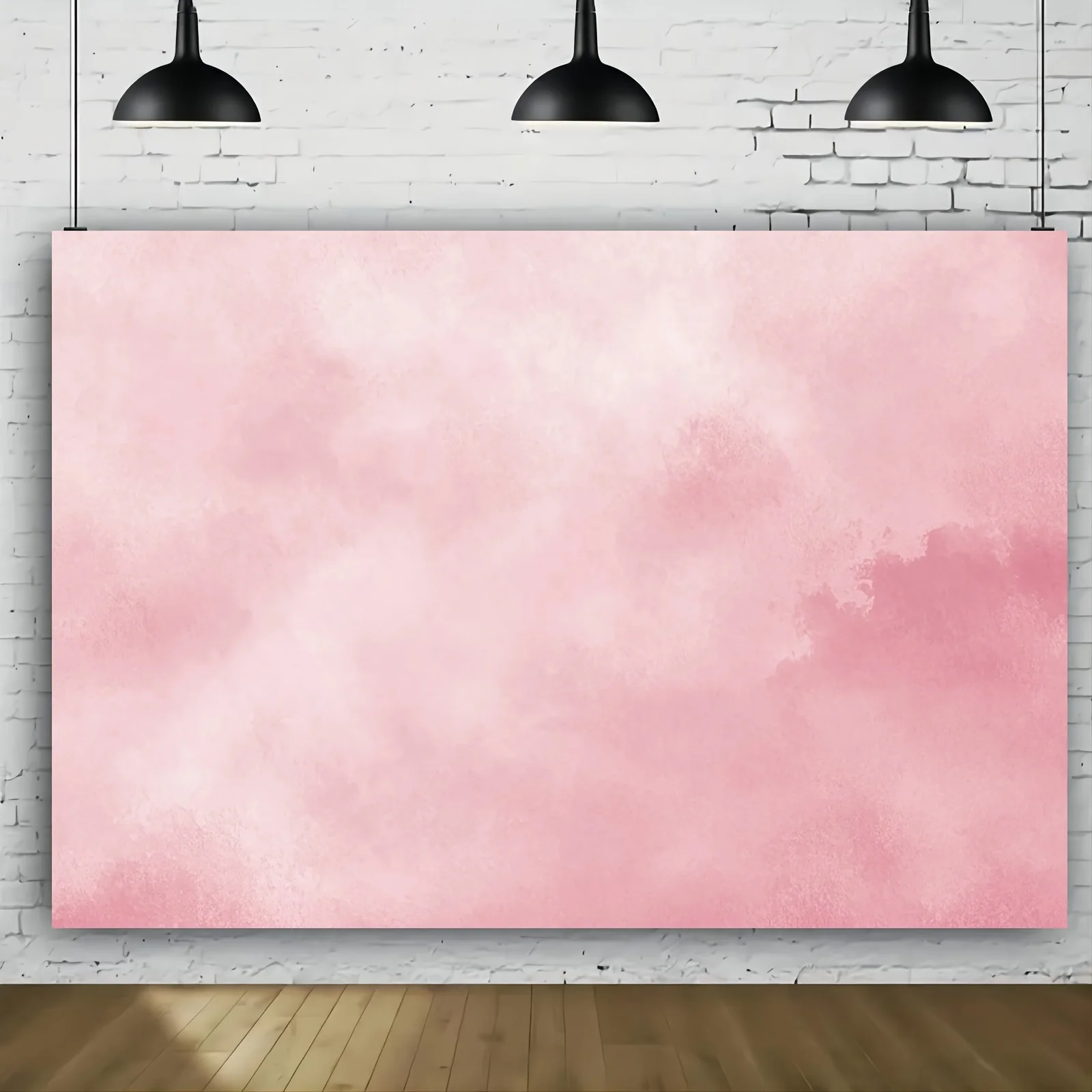 Ein flaches 2D-Aquarell-Polyester-Hintergrundtuch mit pastellfarbenem Design, geeignet für Hochzeiten, Geburtstage und Fotografie – Detail 4