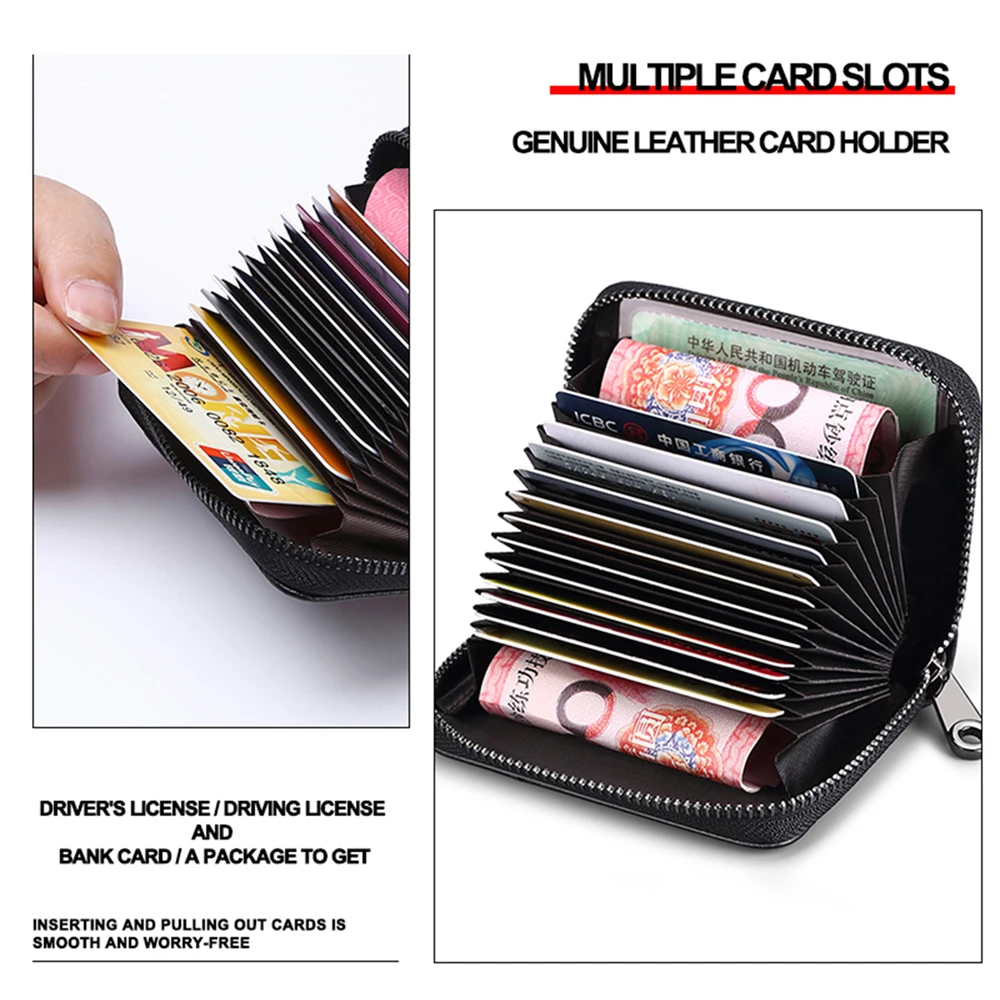 Leather Credit Card Holder Wallet ID Card Case Purse Storage Bag for Audi SLINE A1 A3 A4 B5 B6 B7 A5 A6 C5 C6 C7 A7 A8 Q3 Q5 Q7 view 5