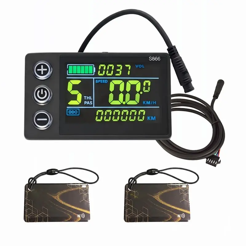 

Dropship-5 Pin S866 Electric Bike Color LCD Display Screen With Smart Function Waterproof Connector Speedometer Gauge