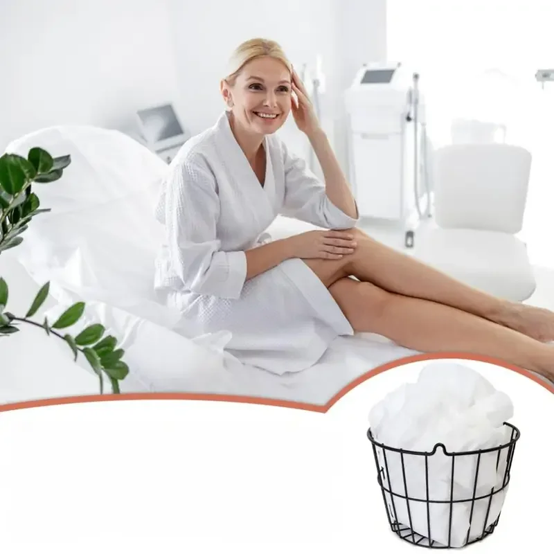 20 قطعة من أغطية سرير السبا للاستعمال مرة واحدة - ملاءات تدليك صالون ثقيلة الاستخدام مع فتحة مركزية، مادة مسامية، هيكل متين #3