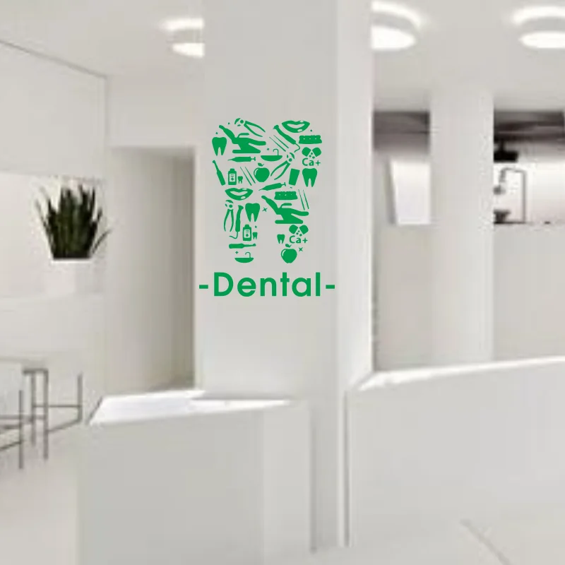 1 PC Cartoon Style Dental health wall stickers Vinyl Stickers For Kids Rooms Wall Art Decal