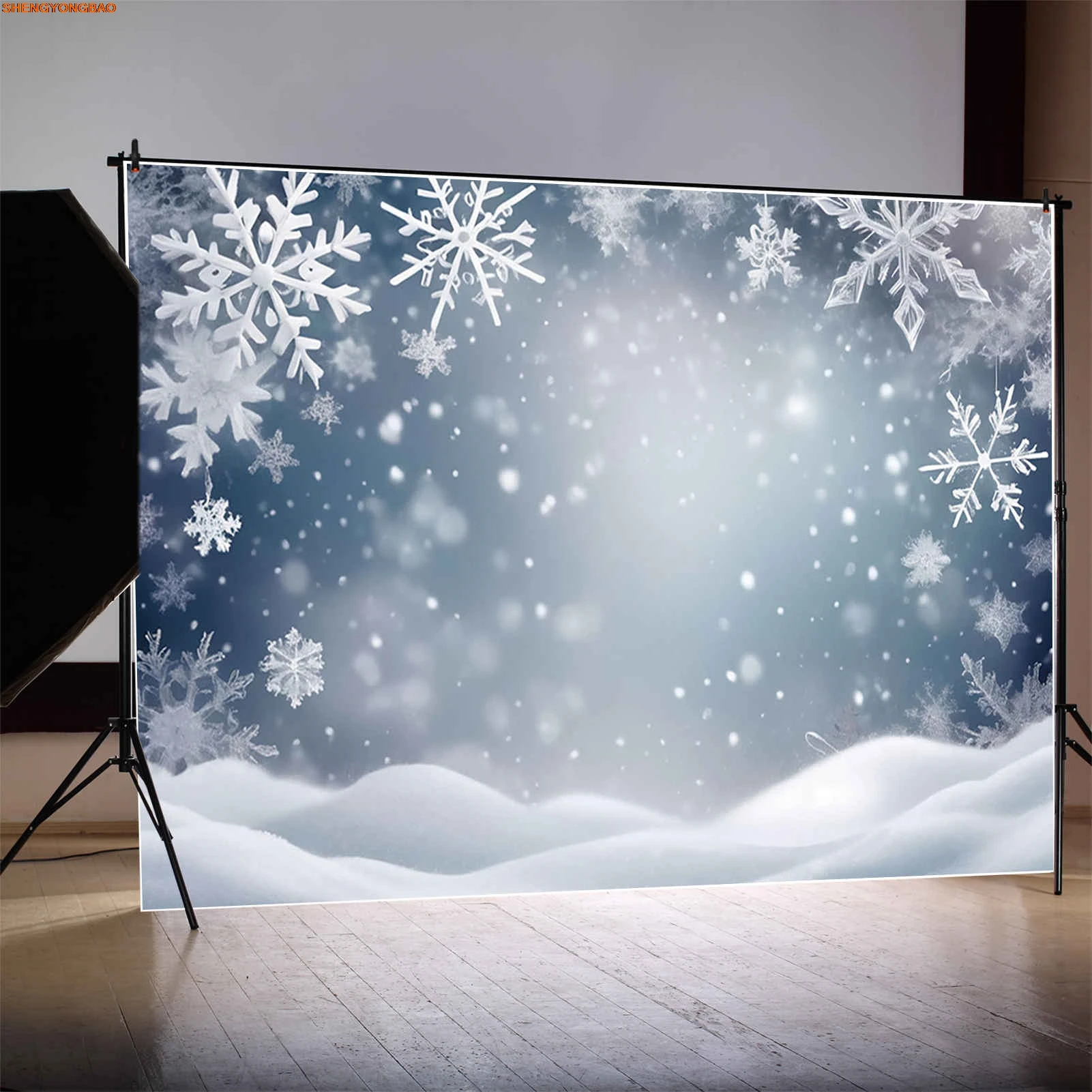 Christmas New Year Photography Background Winter Snow Photocall Backdrop Baby Photo Studio Photobooth Supplies