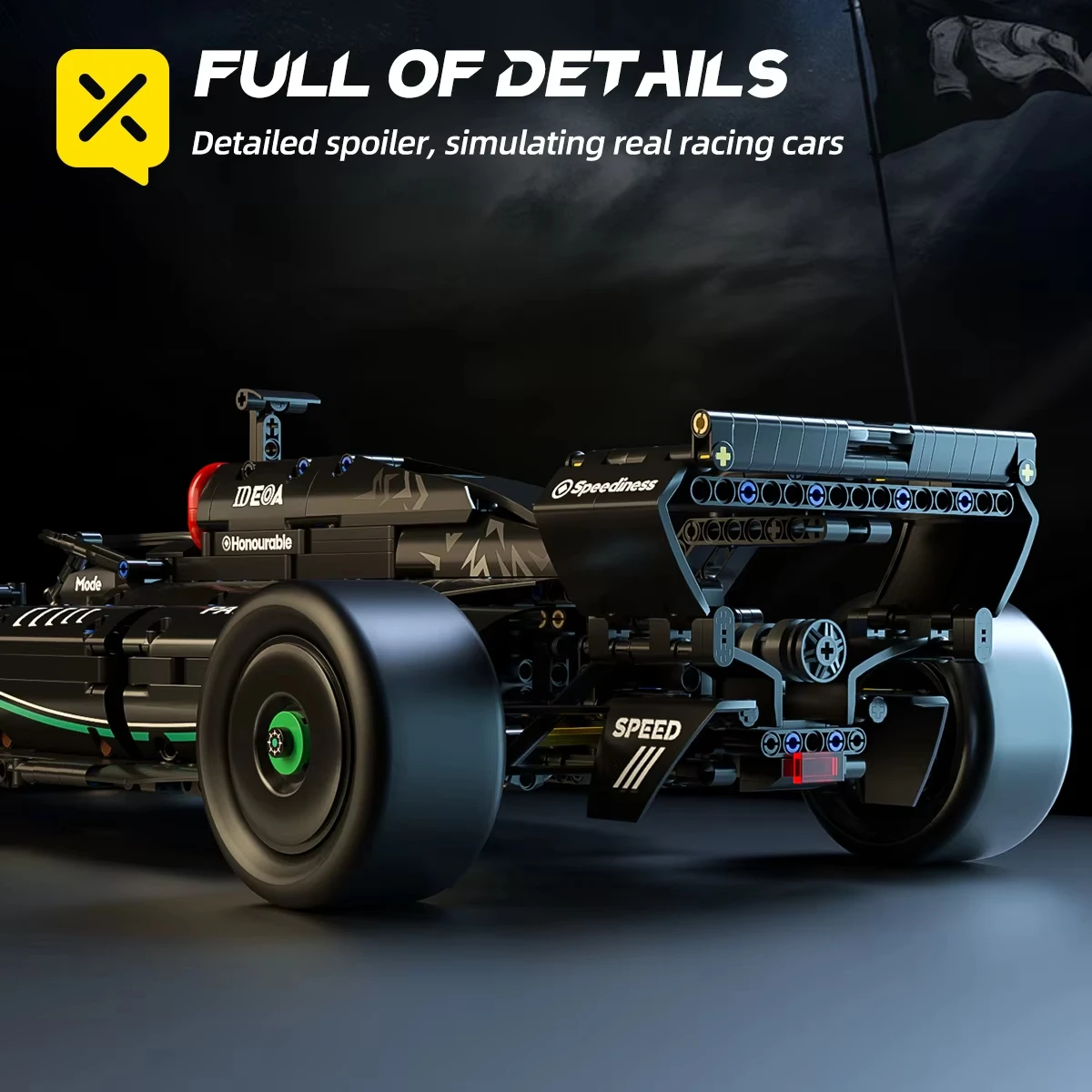 TOYLINX Techniczny Zestaw Wyścigowy 1:8 Klasyczny Model Superauta z Klocków Konstrukcyjnych 1777 Elementów DIY Zabawki dla Dzieci na Prezent Świąteczny