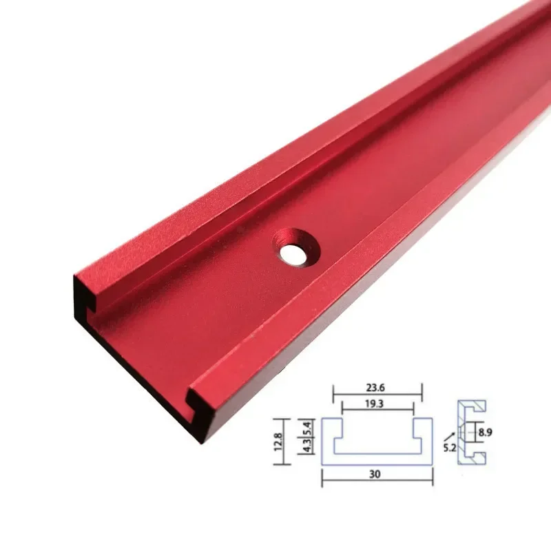 30 Tipe T-Slot Miter Track Jig Fixture Slot Connector Aluminium Alloy Woodworking Chute Rail 300-800MM Alat DIY