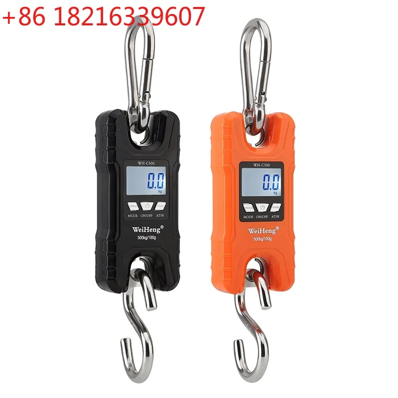 YAO WeiHeng Crane Scale 150KG 500KG Digital Stainless Steel Hook Hanging Scales 200kg 300kg LCD Loop Fish Heavy Duty Weight Bala
