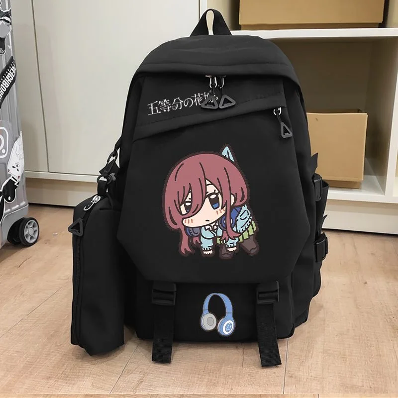 The Quintessential Quintuplets Backpack Nakano Miku Nino Ichika Itsuki Yotsuba Cartoon print Student Large Capacity School Bag