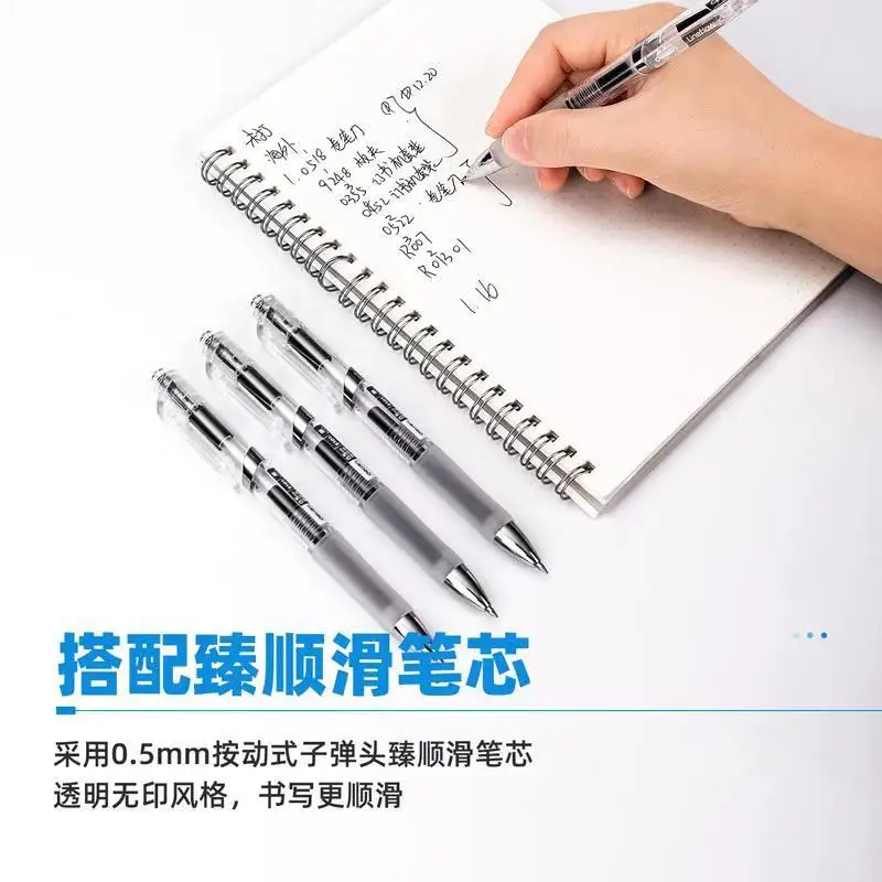 Gel Pen 0.5mm Press Black Pen Bullet Gel Pen for Office Business Writing Glass fountain pen Glass pen