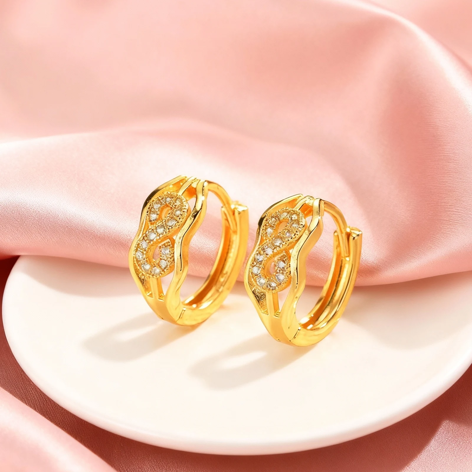 Infinity Hoop Earri… - image