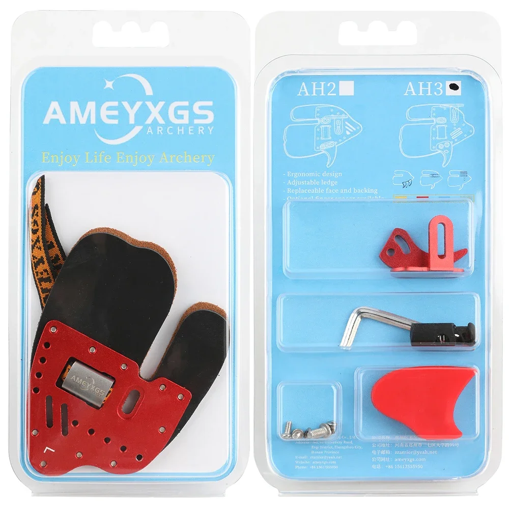 AMEYXGS-Protège-doigts en alliage d\'aluminium pour tir à l\'arc, protection pour flèche d\'arc, protection de chasse, S, M, L, XL