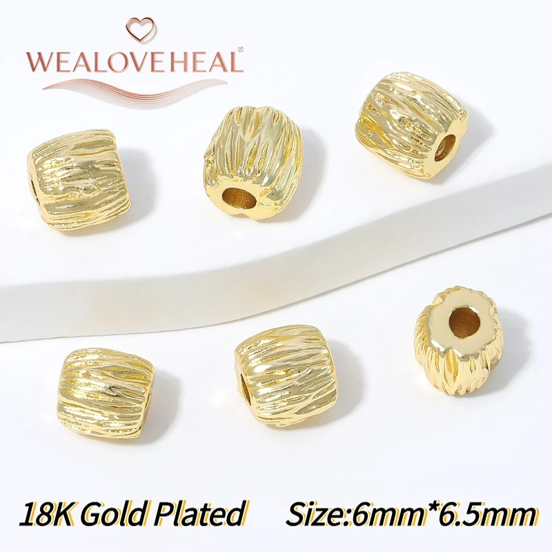 18K vergoldete Messing-Distanzperlen, Trennperlen, runde Perlen für DIY-Armbänder, Halsketten, Schmuckherstellungszubehör – Detail 27
