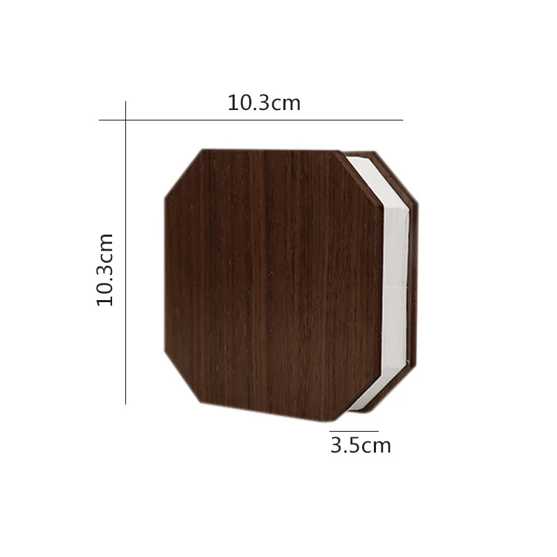 Creativo LED portatile piccola lampada da notte pieghevole Flip Book lampada ricaricabile in legno organo lampada Tyvek Ambience Light