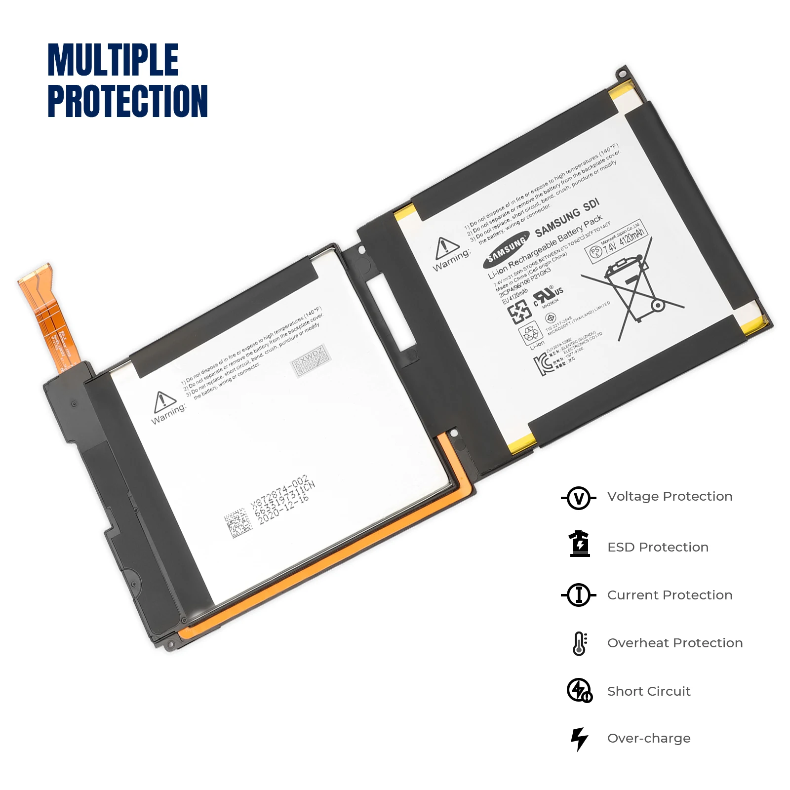 YOOFAN P21GK3 Laptop Battery 7.4V 4120mAh 31.5WH For Microsoft Surface RT 1516 Tablet PC 21CP4/106/96