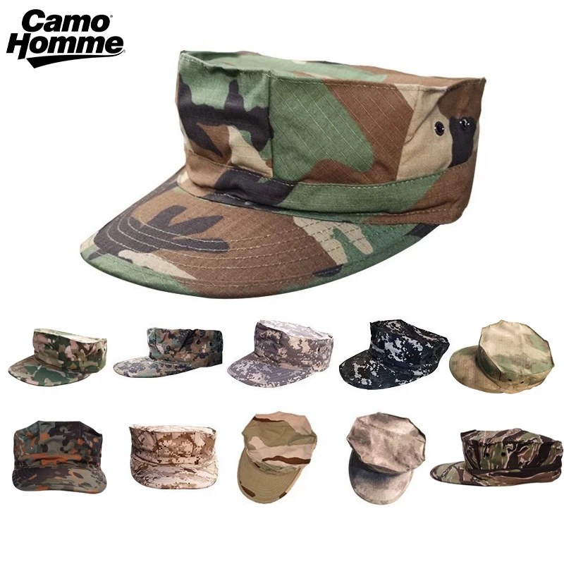 

CAMO HOMME Tactical Octagonal Cap Woodland Digital Multicam Hunting Caps Outdoor Sports Hats Sun Fishing Tactical Games Haps