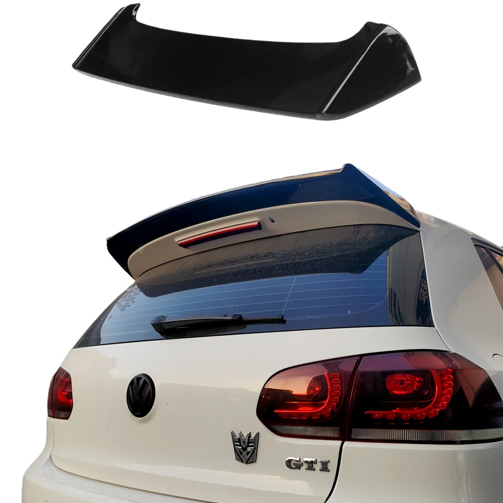 Für VW Golf 6 MK6 GTI R20 GTD Spoiler 2008 2009 2010 2011 2012 2013 Osir-Stil Hochwertiger ABS Auto-Heckspoiler Dachspoiler