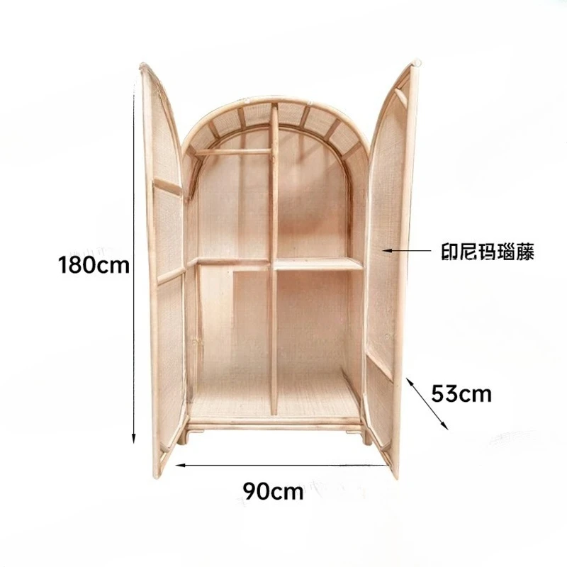 خزانة ملابس فردية من الروطان الشمالي، منزل صغير، شقة غرفة نوم، خزانة تخزين يابانية قديمة #5