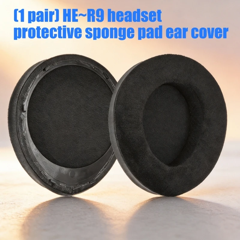Q6PA Over-Ear Cover Pair for HE-R9 Headphones, Black Replacement Part