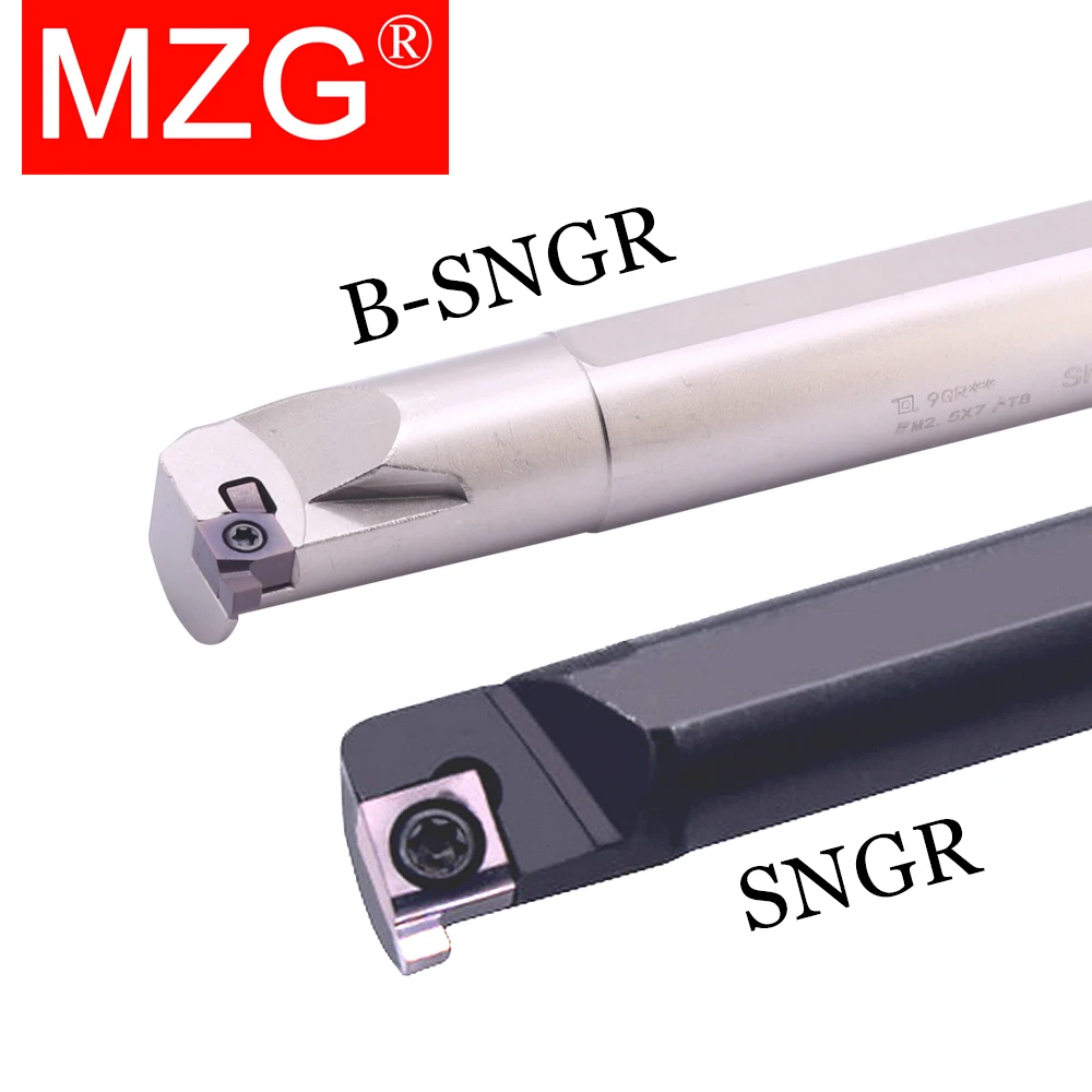 MZG – porte-outils de coupe interne à rainure peu profonde, CNC B-SNGR, machine-tour, rainurage, barre de coupe