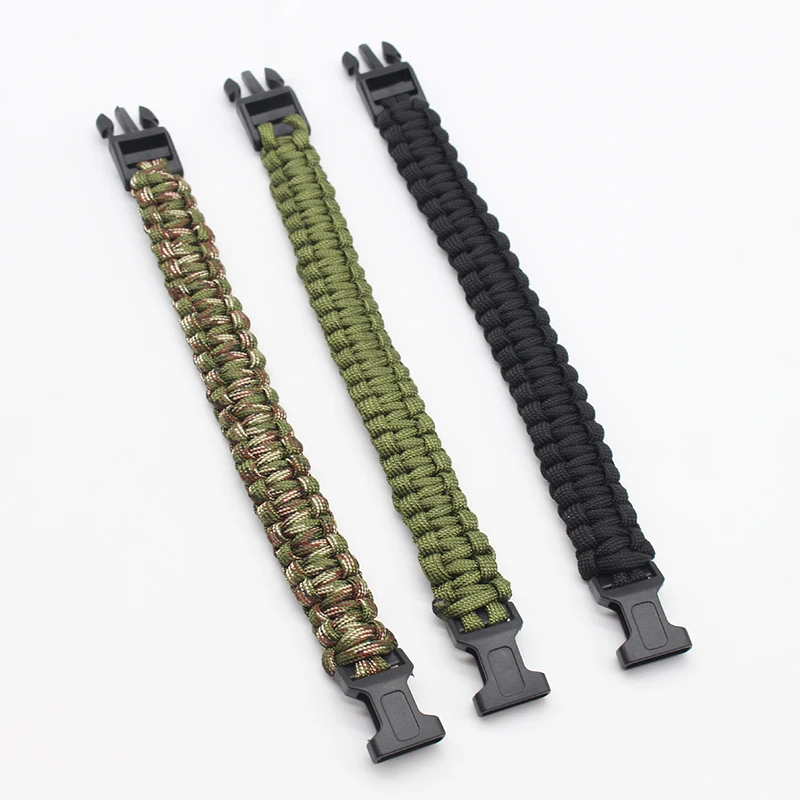 23cm Heavy Duty 7-Core Paracord Survival Bracelet Emergency Escape EDC Gear for Outdoor Camping Hiking Umbrella Rope Daily Use