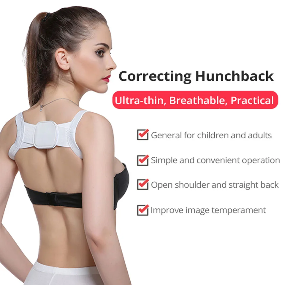 Adjustable Posture Corrector Back Support Shoulder Belt Rectify Straighten Correction Spine Corrector Health Postural Fixer Tap