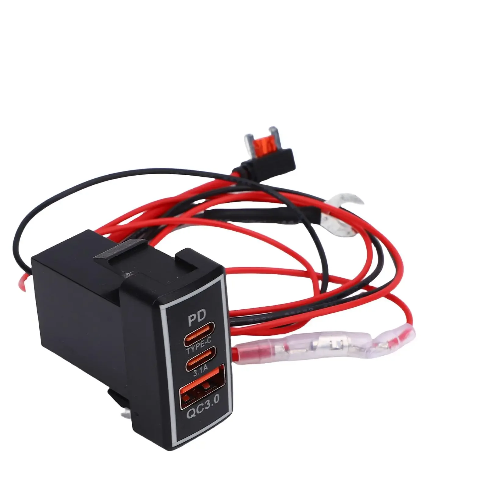 Schnelles PD QC USB-Ladegerät für Auto, Motorrad, LKW, Boot - Ladeadapter für Toyota CRUISER, FORTUNER, HILUX – Detail 2