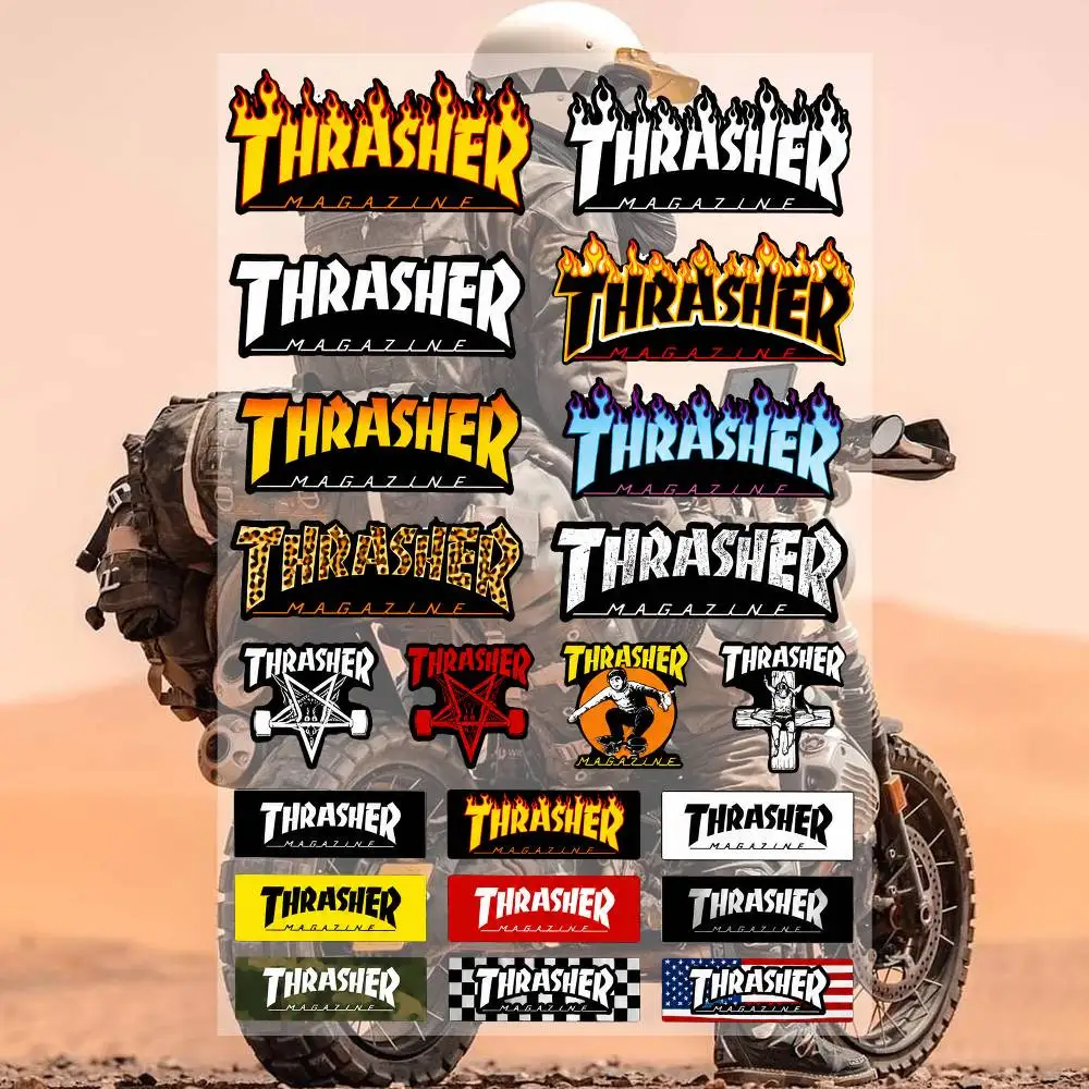 THR-A-S-HER- Ästhetische Graffiti Wasserdichte PVC-Aufkleber für Auto Motorrad Skateboard Helm Notizbuch – Detail 1
