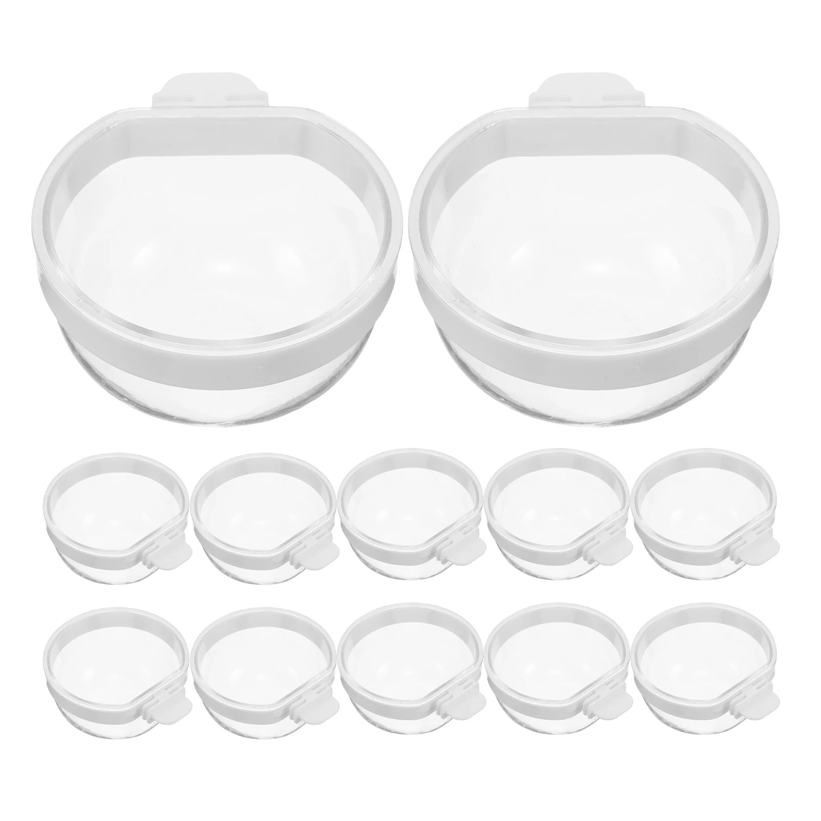 

12 Pcs Parrot Water Feeder Parakeet Bird Feeders Feeding Dish Cup Bowl Food Hanging Indoor Bowls for Birds