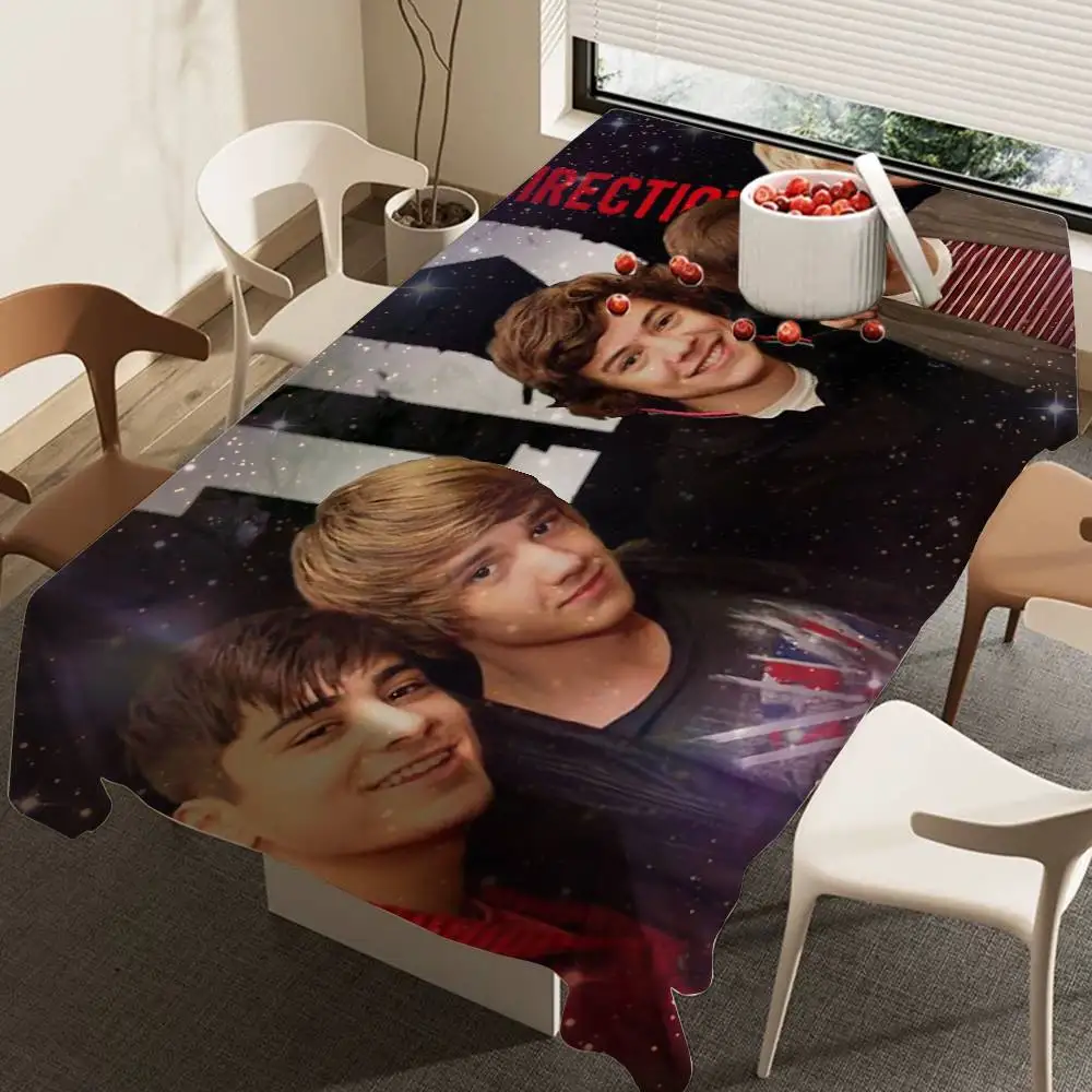O-One D-Direction Band Tablecloth Themed Indoor Outdoor Picnic Party Tablecover Kitchen Dining Table Wedding Decor