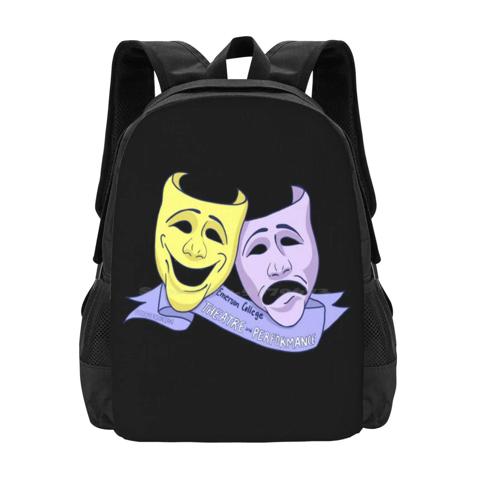 Theatre _Amp_ Performance Emerson College Hot Sale Schoolbag Backpack Fashion Bags Emerson College Massachusetts Purple Ec