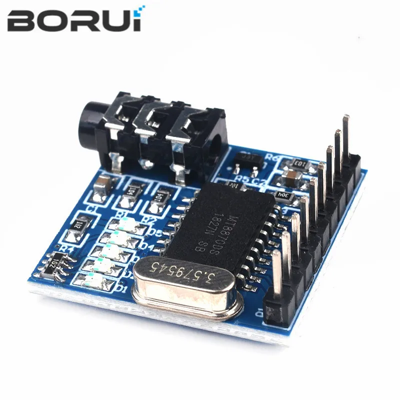 1Pcs MT8870 Dtmf Voice Decodeermodule Telefoon Module Speech Decoding Voice Board Module Led Indicatoren Met Pins