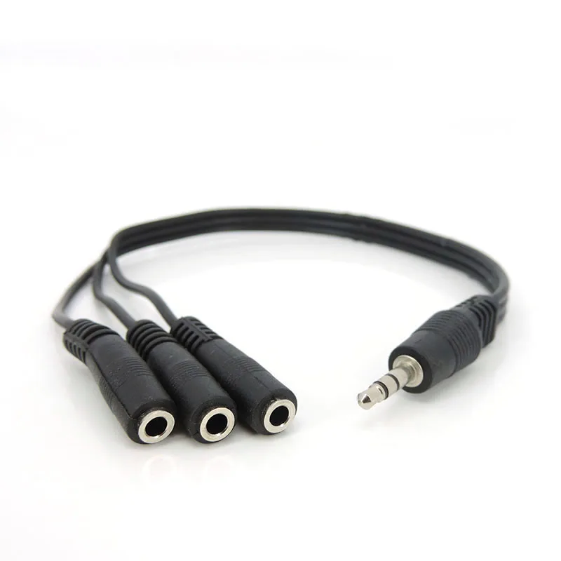 3.5mm Splitter Mic And Cable 1 male To 3 Ways stereo female To Female Splitter Cable connector wire