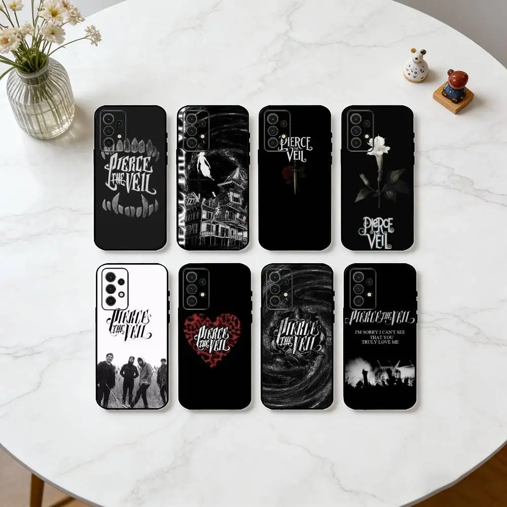 P-Pierce The Veil Fan Art  Phone Case For Samsung S25,S24,S21,S22,S23,S30,Ultra,S20,Plus,Fe,Soft Silicone Black Cover