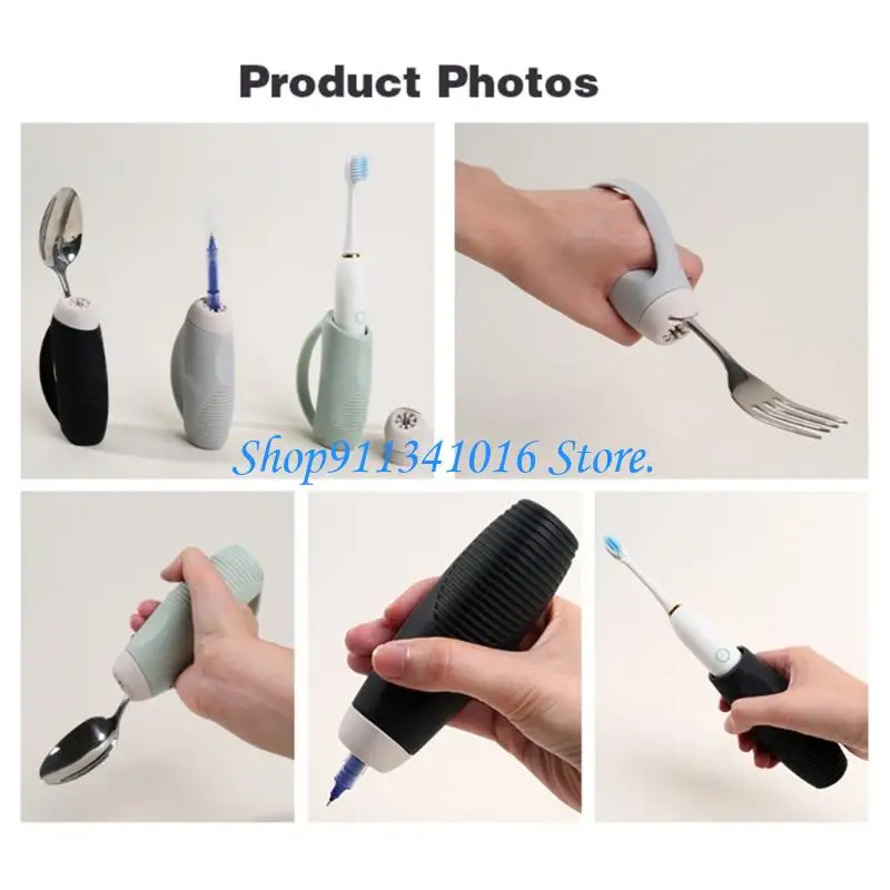  Universal Tableware Stabilizers Grip With AntiShake Design For Kitchen Bathroom Use Soft Silicone Handle For Weak Hand