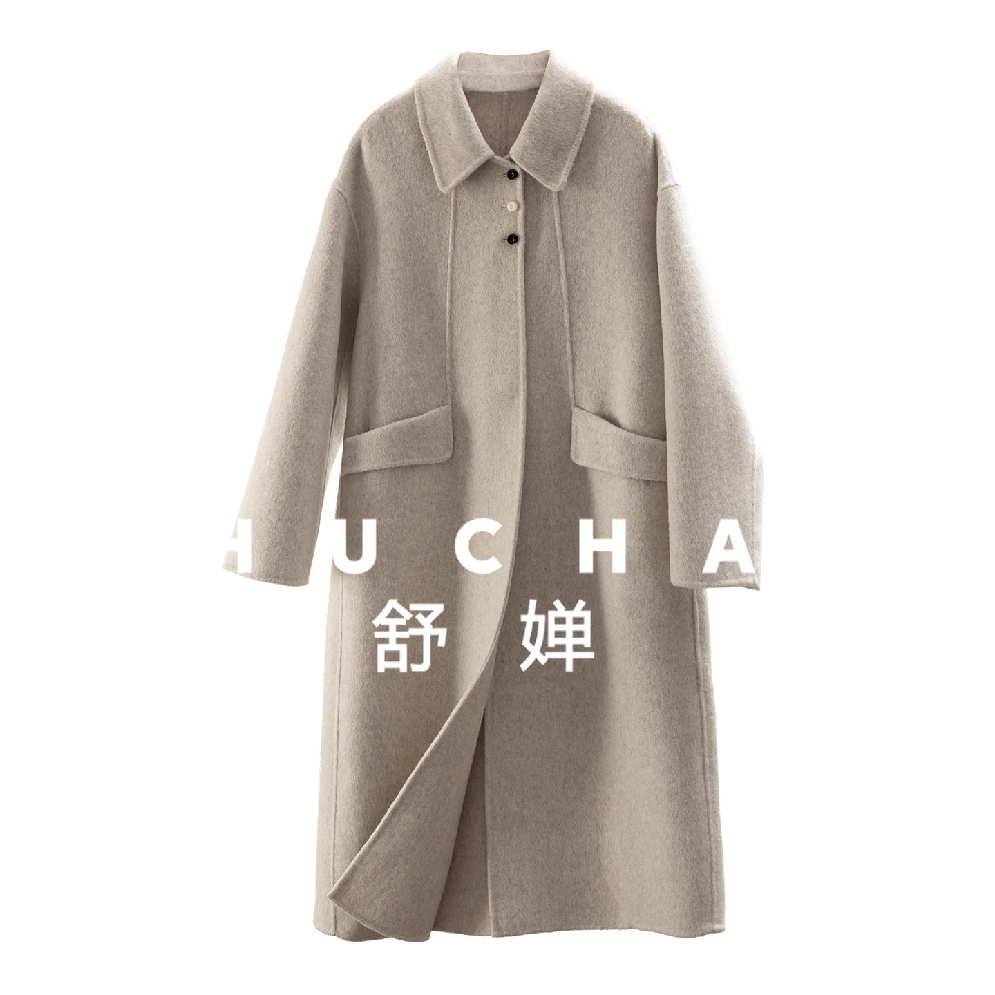 

Высококачественное двустороннее шерстяное пальто средней длины ручной работы, женское 51F4 Casacas Para Mujer Invierno 2025