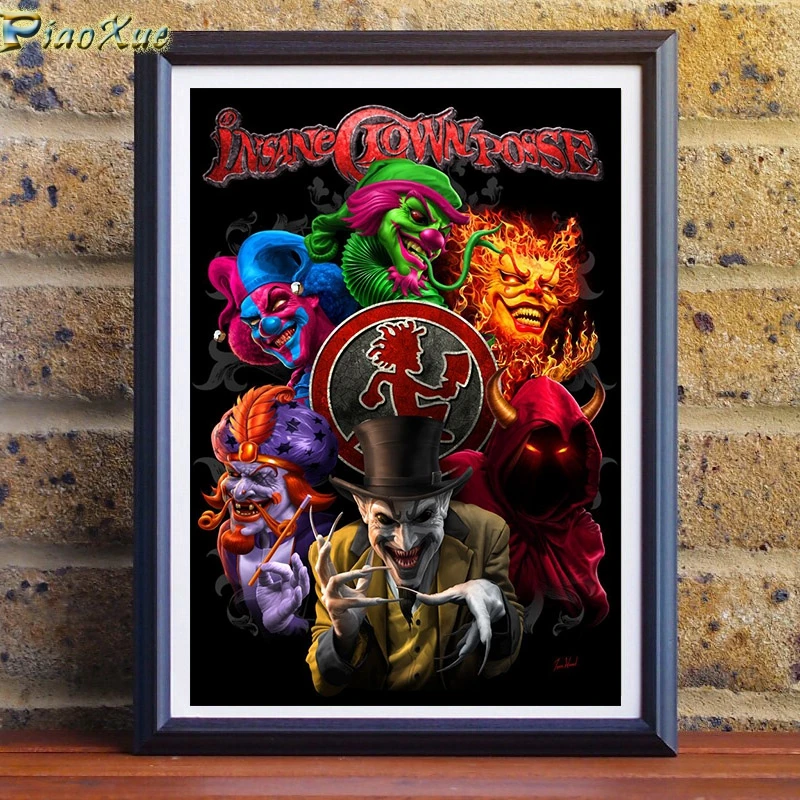 Icp Art 5D Volledige Diamond Schilderen Insane Clown Posse Diy Diamant Borduurwerk Poster Kruissteek Kit Home Decor Handgemaakte Craft