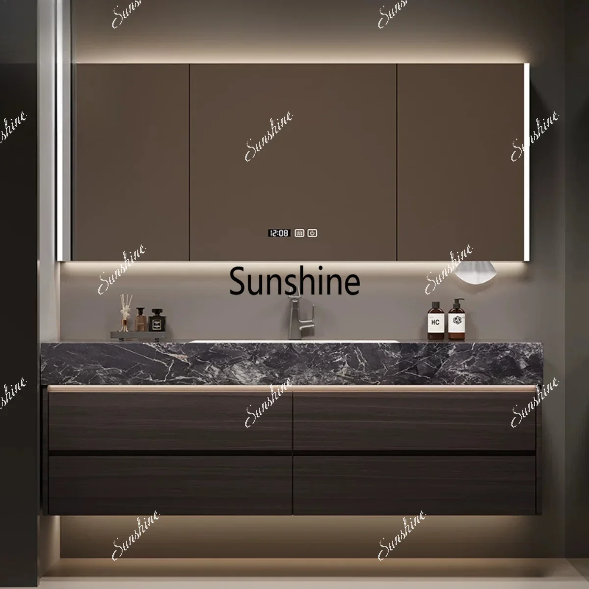 Light luxury hotel style bathroom cabinet, toilet, sink, face wash basin cabinetTJ