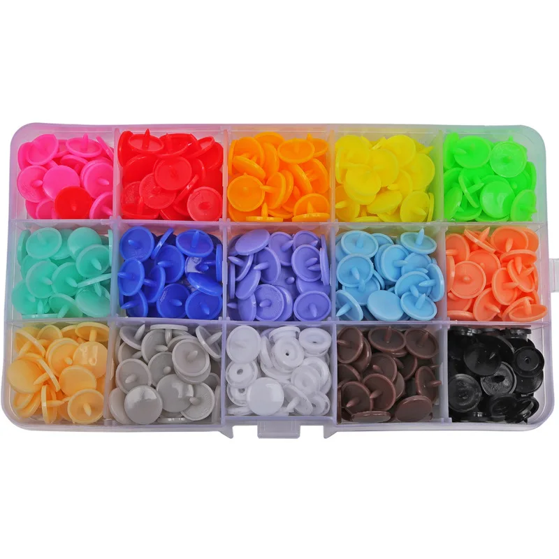 Colorful Plastic Resin T5 Snap Buttons Set Fastener Snap Plier for DIY Handmade Baby Clothes Bibs Press Stud Machine Sewing Tool