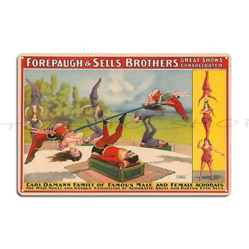 Dirt Off Your Shoulders Vintage Circus Poster Circa 1900 Metal Plaque Poster Designing Kitchen Cinema Create Tin Sign Poster