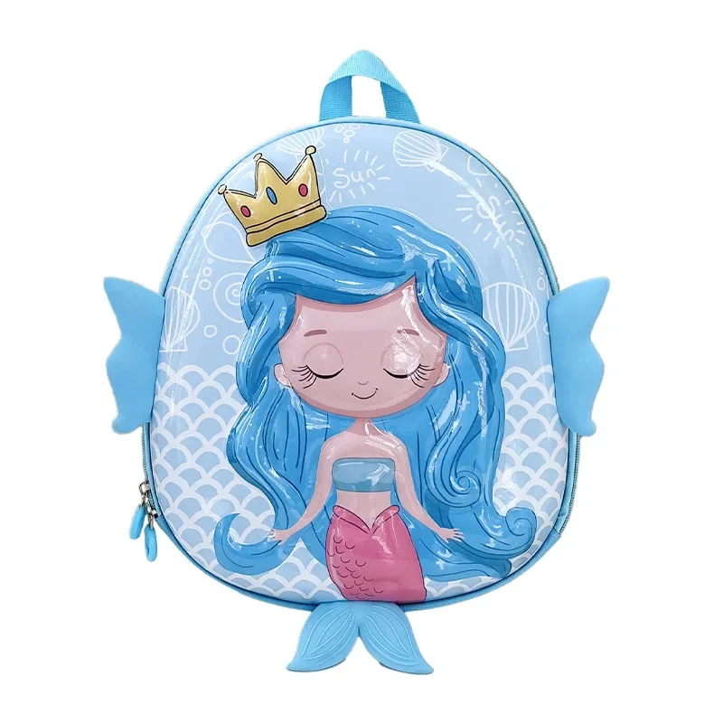 Cartoon kindergarten schoolbag new boys and girls baby 2-5 years old children cute mermaid eggshell backpack