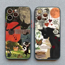 Abstract Art Cat Phone Case For iPhone  17 15 14 13 12 16 11 Pro Max 16 Plus 15 14 Plus 12 13 Mini XS X XR Shockproof Back Cover