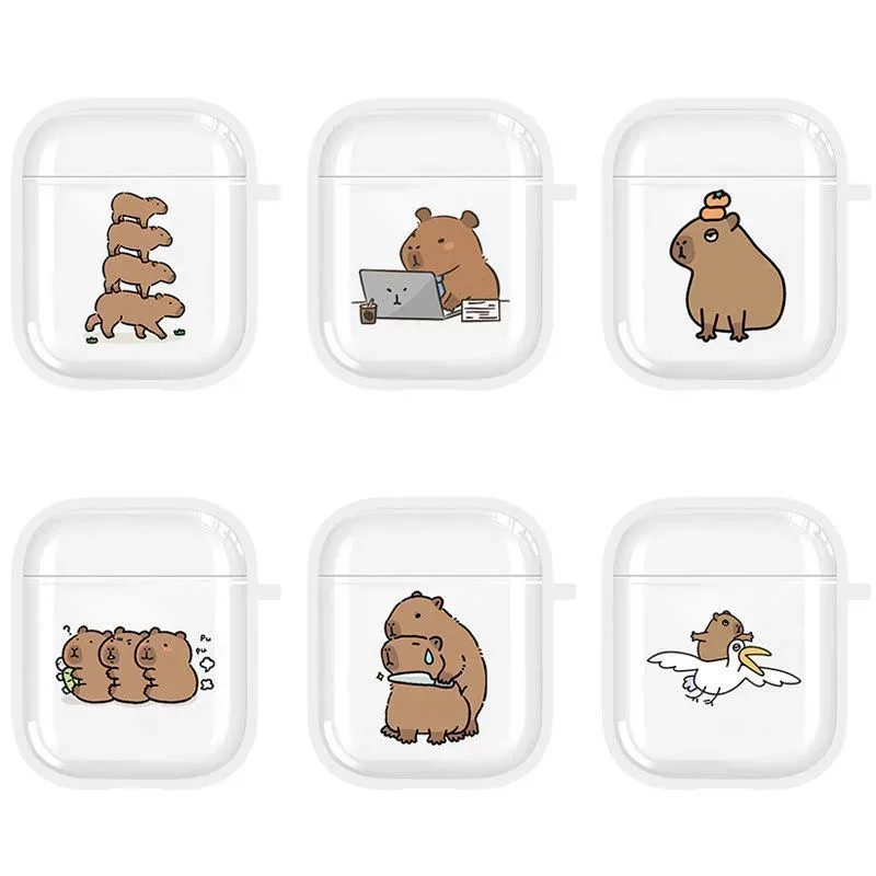 

Funda Capybara Rot Pattern Case For Apple AirPods 1st 2nd 3rd 4th Pro 1 2 3 4 NEW Cute Capy Bara Protect Cover Kawaii Aesthetic