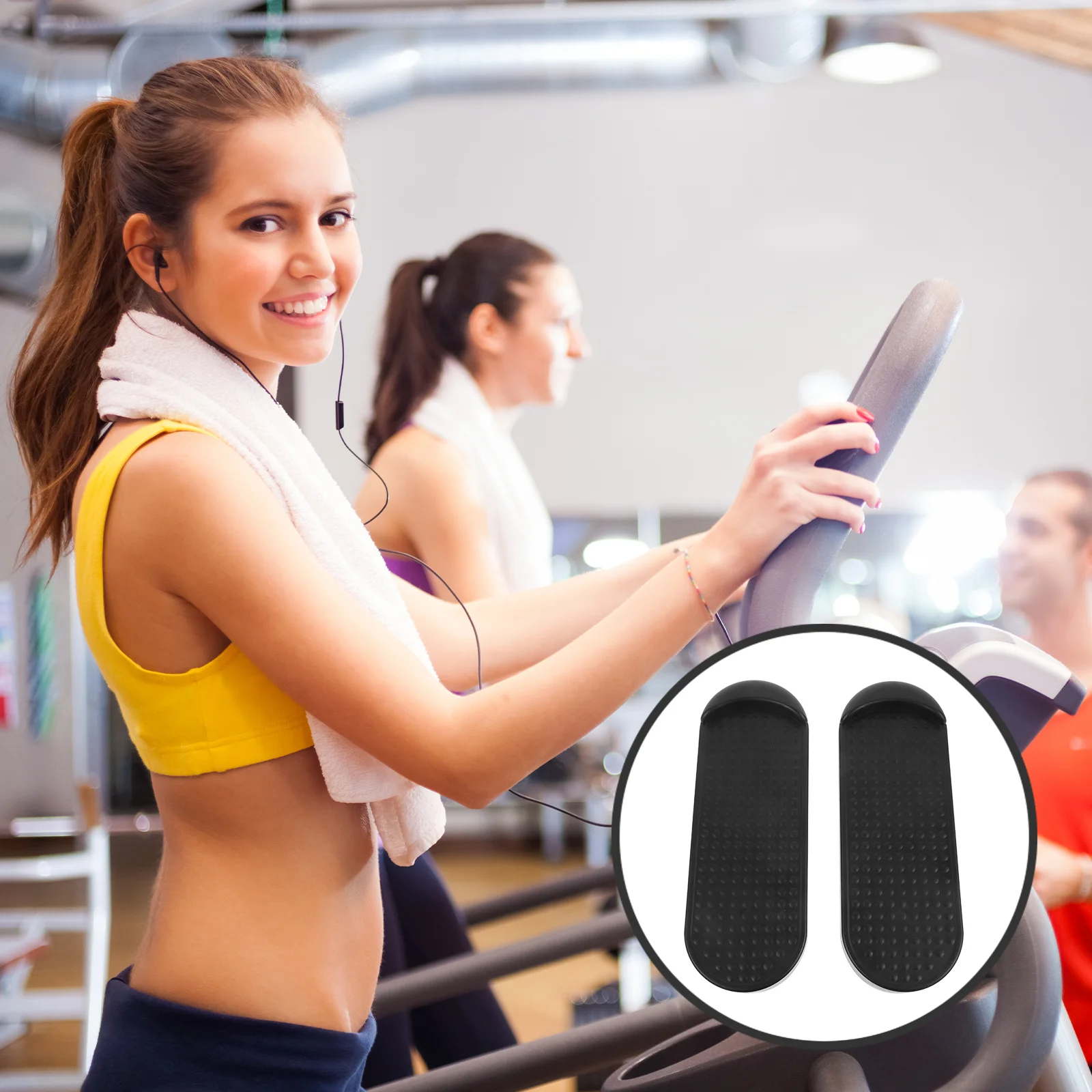 

1 Pair Pedal For Stepper Machine Non-Slip Durable Fitness Equipment Replacement Accessory Portable Home Workout Exercise Compact