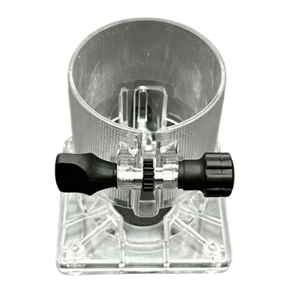 Electric Trimmer Router Base 1pc Clear Plastic and Metal Transparent Design for Visible Trimming and Milling Tasks