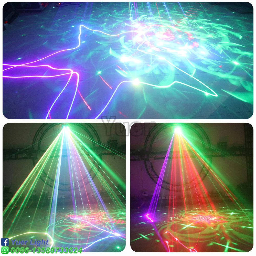 RGB Đơn Đầy Đầu Quét Màu Hoa Văn Máy Chiếu Laser Vũ Trường Ứng Sân Khấu Hoa Văn Đèn Laser DJ Thanh Đảng Trong Nhà Cưới