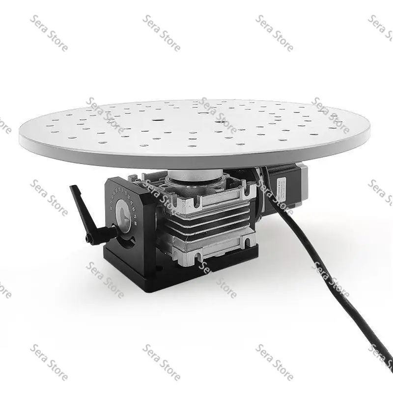 エレクトリック360-°-回転式ターンテーブル精密回転プラットフォーム-直径300mm-ワークベンチ-スピードコントローラーとフットスイッチ付き