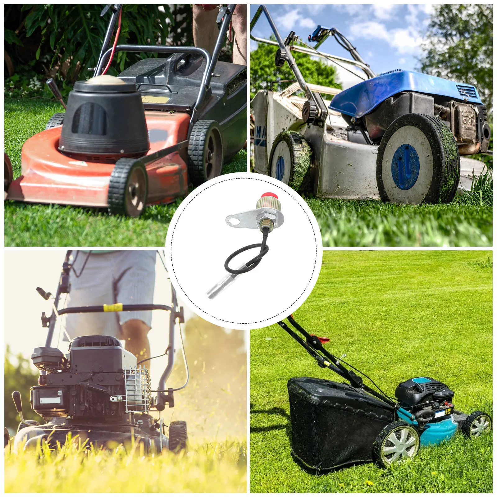 Interrupteur d'arrêt de protection pour tondeuse à gazon, Installation facile, entretien, petite taille, pratique fiable, outil de jardin, 4 pièces