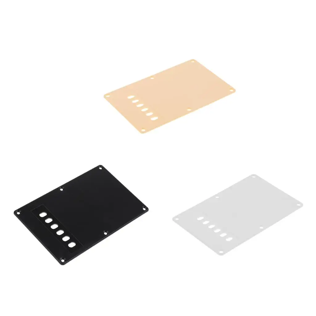 ABS Plastic Guitar Backplate 6 Hole Cavity Cover Parts Accessory for Standard Precision Jazz Bass view 4