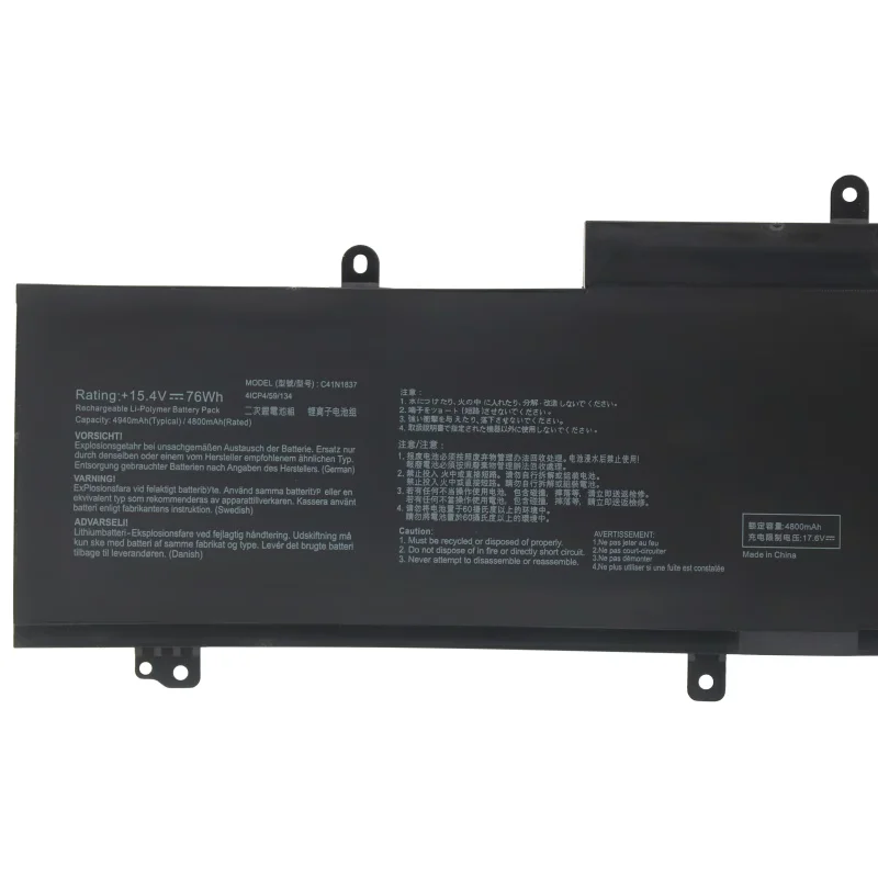 Imagem -04 - Dxt-bateria do Portátil Adequado para Asus C41n1837 0b20003380100 Gu502g Gu502gv Ga502du Gx502gw C41n1837 Novo