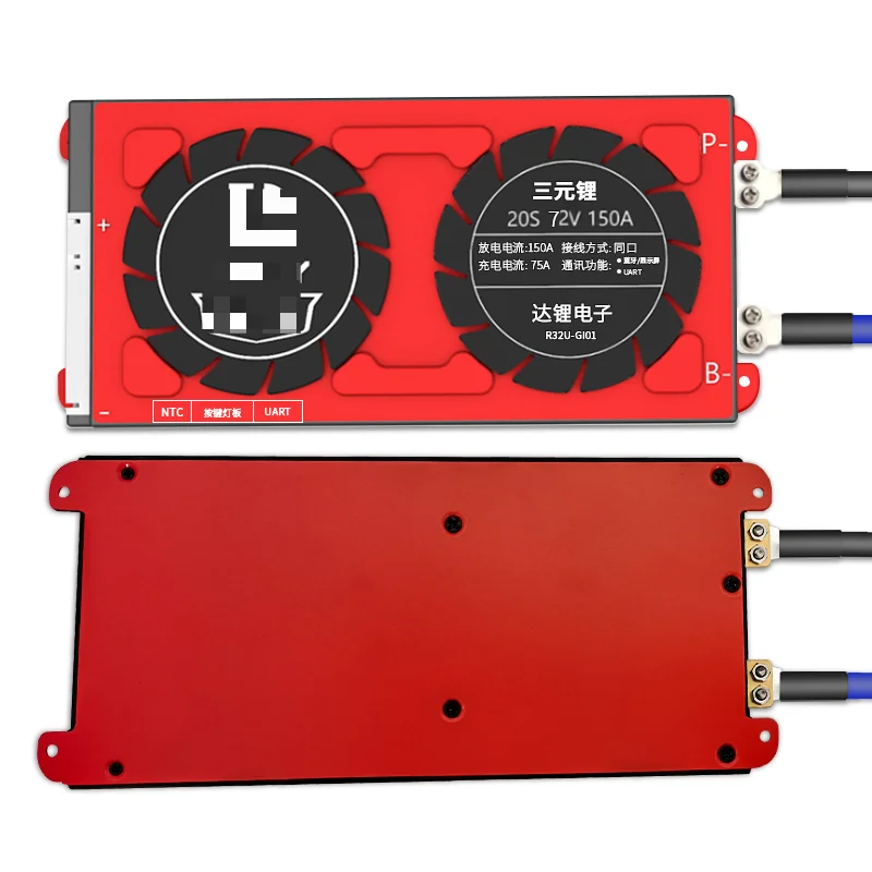 BMS-Protecteur de batterie étanche avec balance, LiFePO4, 80A, 100A, 120A, 150A, 200A, 250A, NTC UART, 72V, 20S, 150A