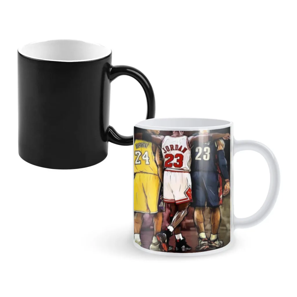 

Basketball-star-creative Change-ceramic Mug Heat Revealing Coffee Cup Breakfast Cup Mug Friends Gift