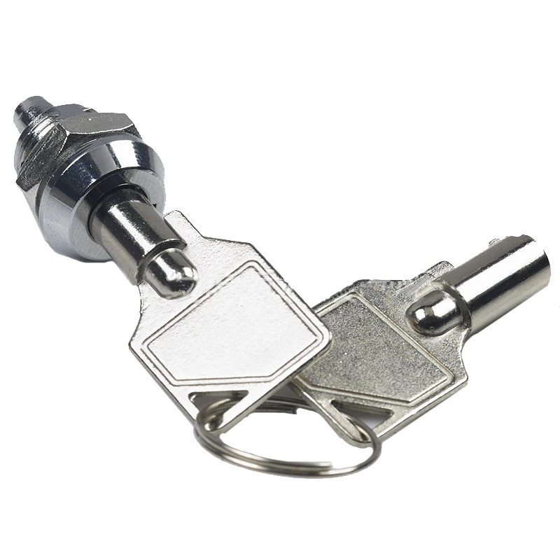 5Sets 12MM Press Lock P12-21 Billboard Small Plum Blossom Locking Light Box Telescopic Mechanical Key Small Cabinet Lock